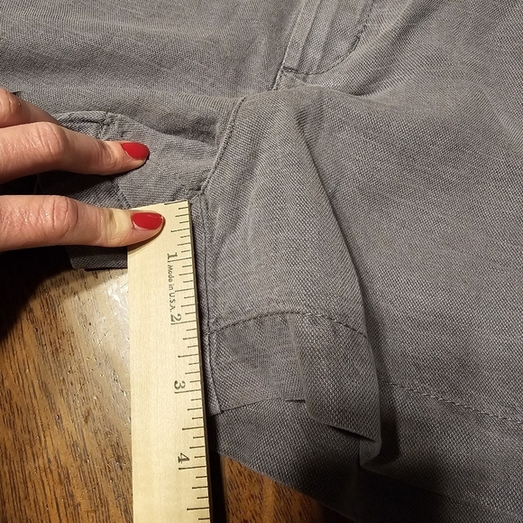 Nicole Miller Vintage Look Linen Blend Gray Shorts Women's Size 10 NWT - Picture 3 of 11